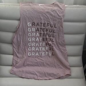 Pink Spiritual Gangster Grateful Yoga Tank size Large